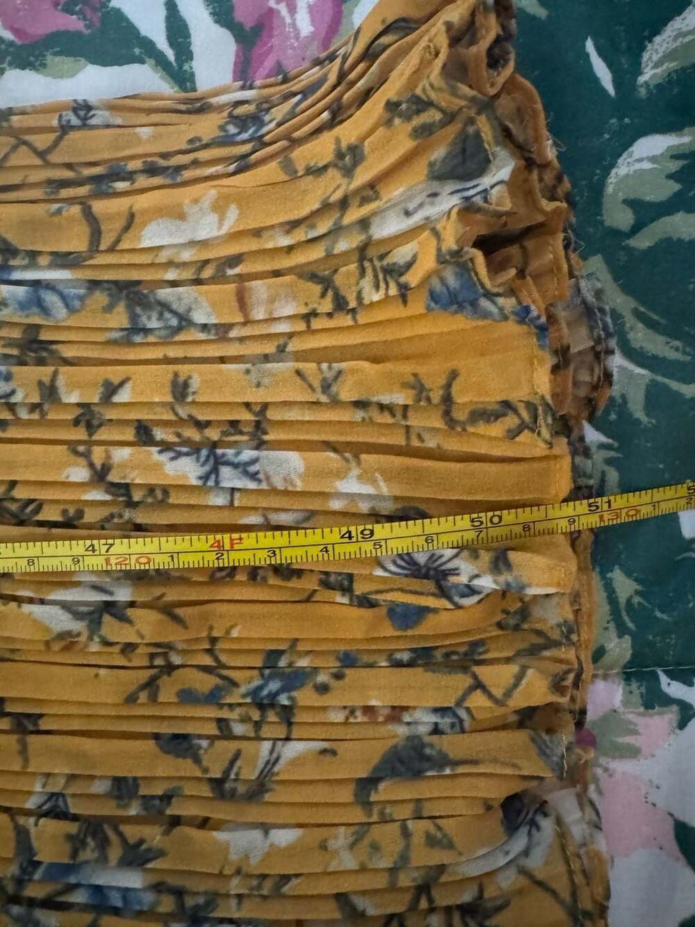 Lulus Such Sophistication Yellow Floral Print Pleated Tiered Maxi Dress - Picture 7 of 7